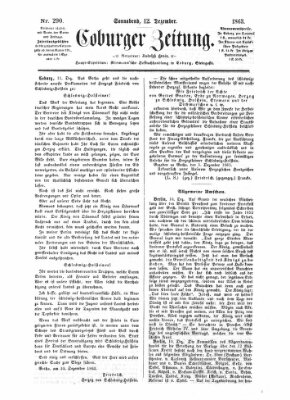 Coburger Zeitung Samstag 12. Dezember 1863