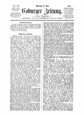 Coburger Zeitung Montag 30. Mai 1864