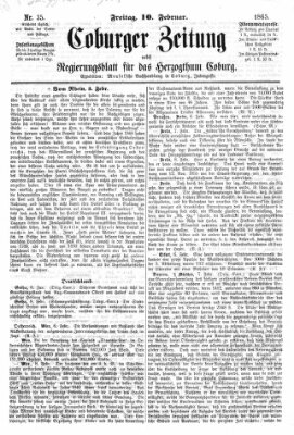 Coburger Zeitung Freitag 10. Februar 1865