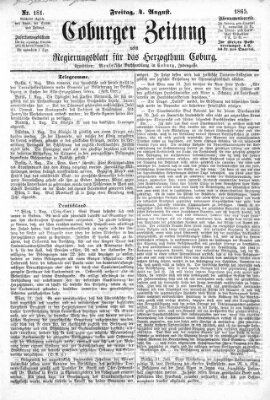 Coburger Zeitung Freitag 4. August 1865