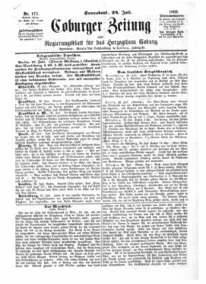 Coburger Zeitung Samstag 28. Juli 1866