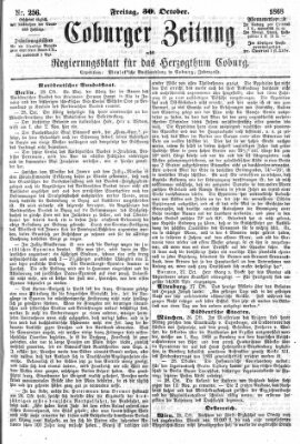 Coburger Zeitung Freitag 30. Oktober 1868
