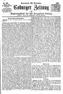 Coburger Zeitung Samstag 28. November 1868