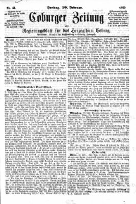 Coburger Zeitung Freitag 19. Februar 1869