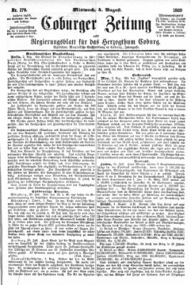 Coburger Zeitung Mittwoch 4. August 1869