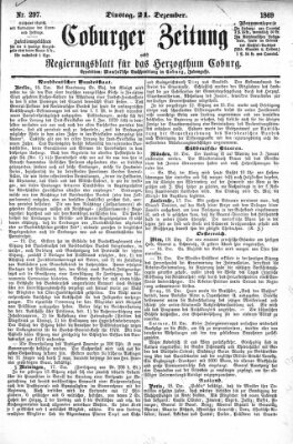 Coburger Zeitung Dienstag 21. Dezember 1869