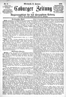Coburger Zeitung Mittwoch 5. Januar 1870