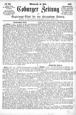 Coburger Zeitung Mittwoch 6. Juli 1870