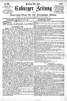 Coburger Zeitung Freitag 22. Juli 1870