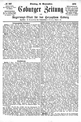 Coburger Zeitung Dienstag 6. September 1870