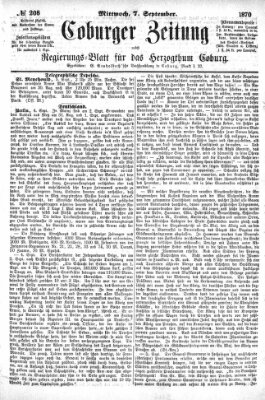 Coburger Zeitung Mittwoch 7. September 1870