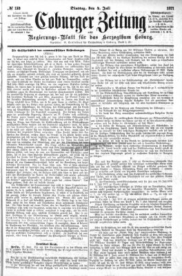 Coburger Zeitung Dienstag 4. Juli 1871
