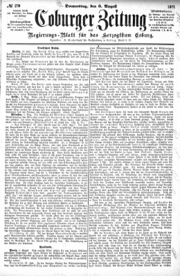 Coburger Zeitung Donnerstag 3. August 1871