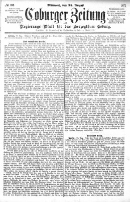 Coburger Zeitung Mittwoch 23. August 1871