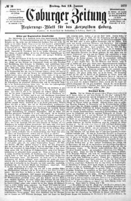 Coburger Zeitung Freitag 12. Januar 1872