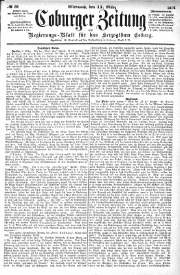 Coburger Zeitung Mittwoch 11. März 1874