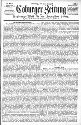 Coburger Zeitung Dienstag 11. August 1874