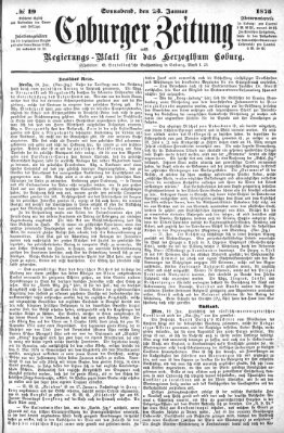 Coburger Zeitung Samstag 23. Januar 1875