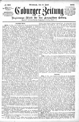 Coburger Zeitung Mittwoch 2. Juni 1875
