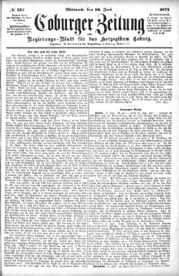 Coburger Zeitung Mittwoch 16. Juni 1875