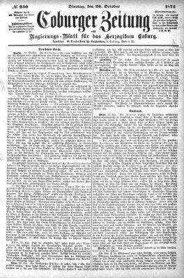 Coburger Zeitung Dienstag 26. Oktober 1875