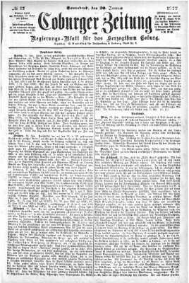 Coburger Zeitung Samstag 20. Januar 1877