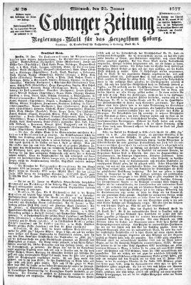 Coburger Zeitung Mittwoch 24. Januar 1877