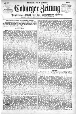 Coburger Zeitung Mittwoch 7. Februar 1877