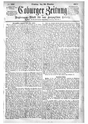 Coburger Zeitung Dienstag 16. Oktober 1877