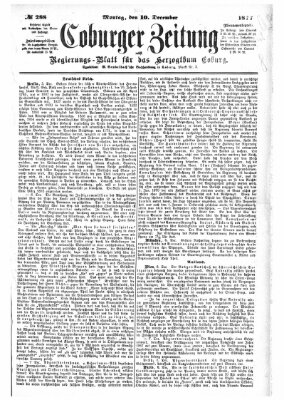 Coburger Zeitung Montag 10. Dezember 1877
