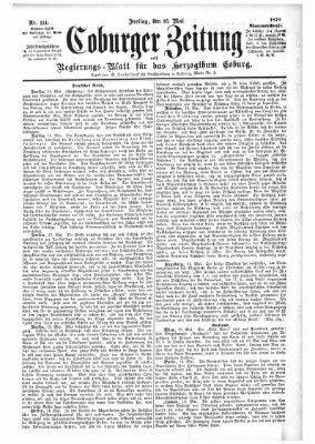 Coburger Zeitung Freitag 16. Mai 1879