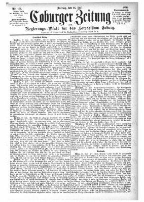 Coburger Zeitung Freitag 25. Juli 1879