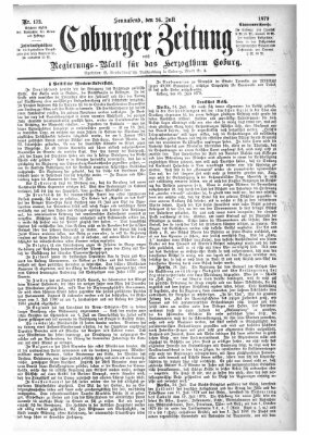Coburger Zeitung Samstag 26. Juli 1879