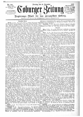 Coburger Zeitung Dienstag 16. Dezember 1879