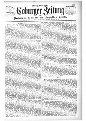 Coburger Zeitung Montag 8. März 1880