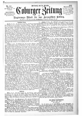 Coburger Zeitung Mittwoch 20. Oktober 1880