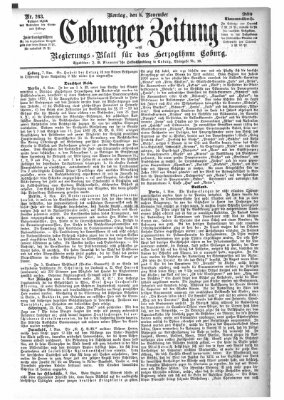 Coburger Zeitung Montag 8. November 1880