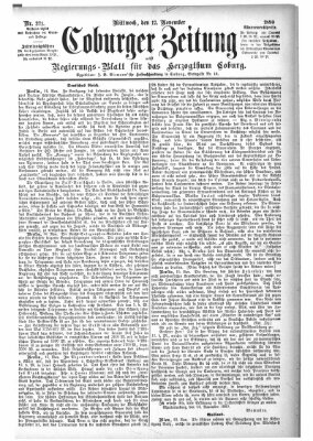 Coburger Zeitung Mittwoch 17. November 1880