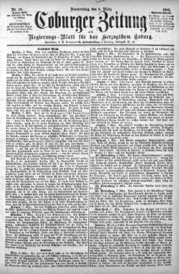 Coburger Zeitung Donnerstag 9. März 1882