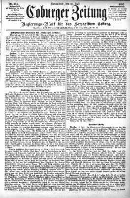 Coburger Zeitung Samstag 15. Juli 1882