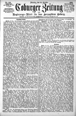 Coburger Zeitung Dienstag 24. Oktober 1882