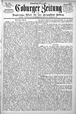 Coburger Zeitung Donnerstag 5. Juli 1883