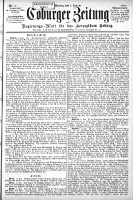 Coburger Zeitung Montag 7. Januar 1884