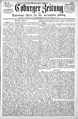 Coburger Zeitung Montag 4. Februar 1884