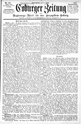 Coburger Zeitung Samstag 7. Juni 1884