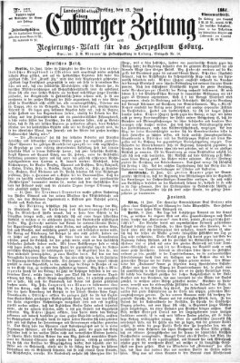 Coburger Zeitung Freitag 13. Juni 1884