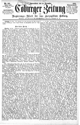 Coburger Zeitung Samstag 13. Dezember 1884
