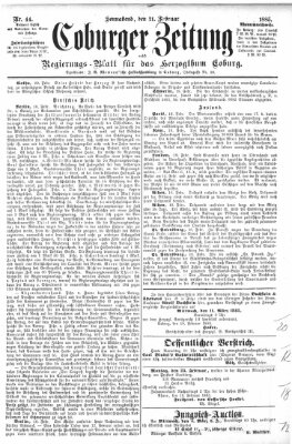Coburger Zeitung Samstag 21. Februar 1885