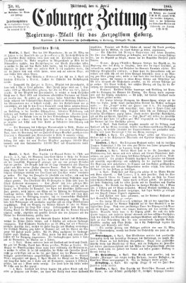 Coburger Zeitung Mittwoch 8. April 1885