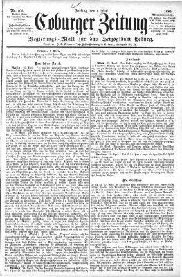 Coburger Zeitung Freitag 1. Mai 1885